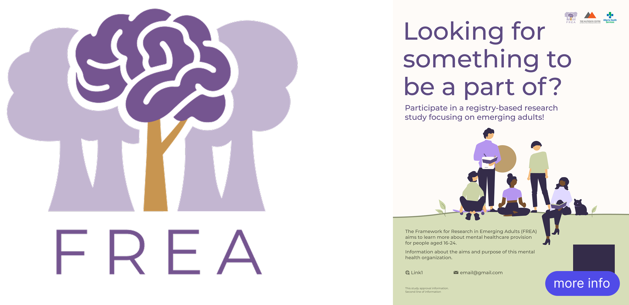 A purple logo of a tree with a brain on it