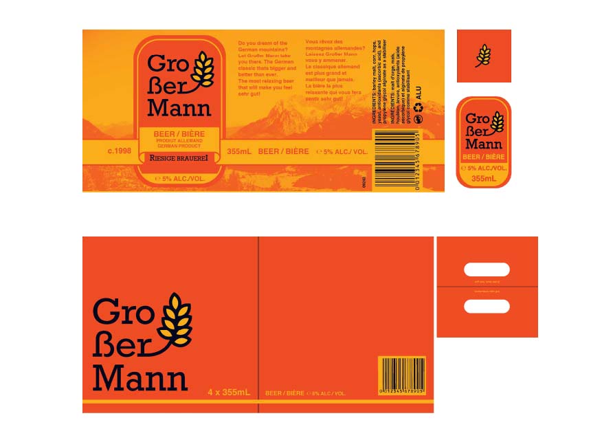 Grosser Man German Beer Labels